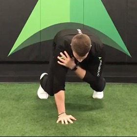 Beast Hold Shoulder Tap Front View